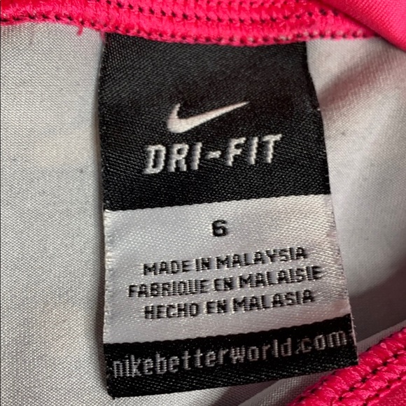 Nike Dri-fit Legging Black Pink Little Girl Size 6 - Picture 3 of 4